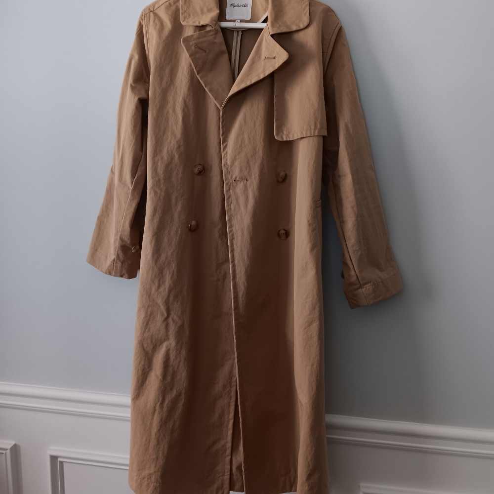 Madewell Women's The Signature Trench Coat Size S Tan Brown